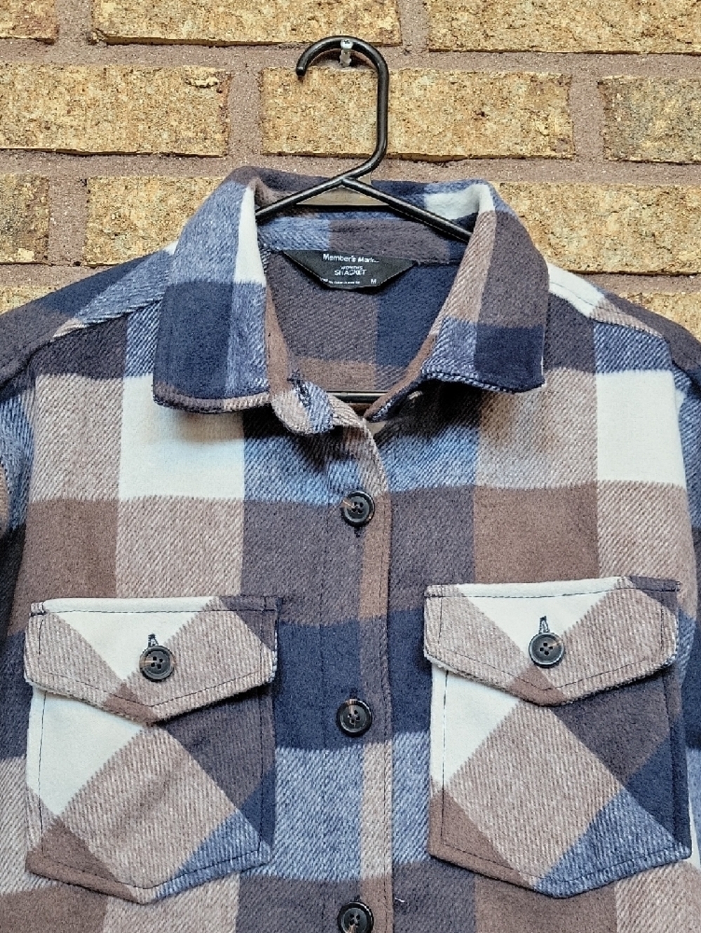 Member's Mark Plaid Shacket Size Medium New without Tags - Picture 5 of 8